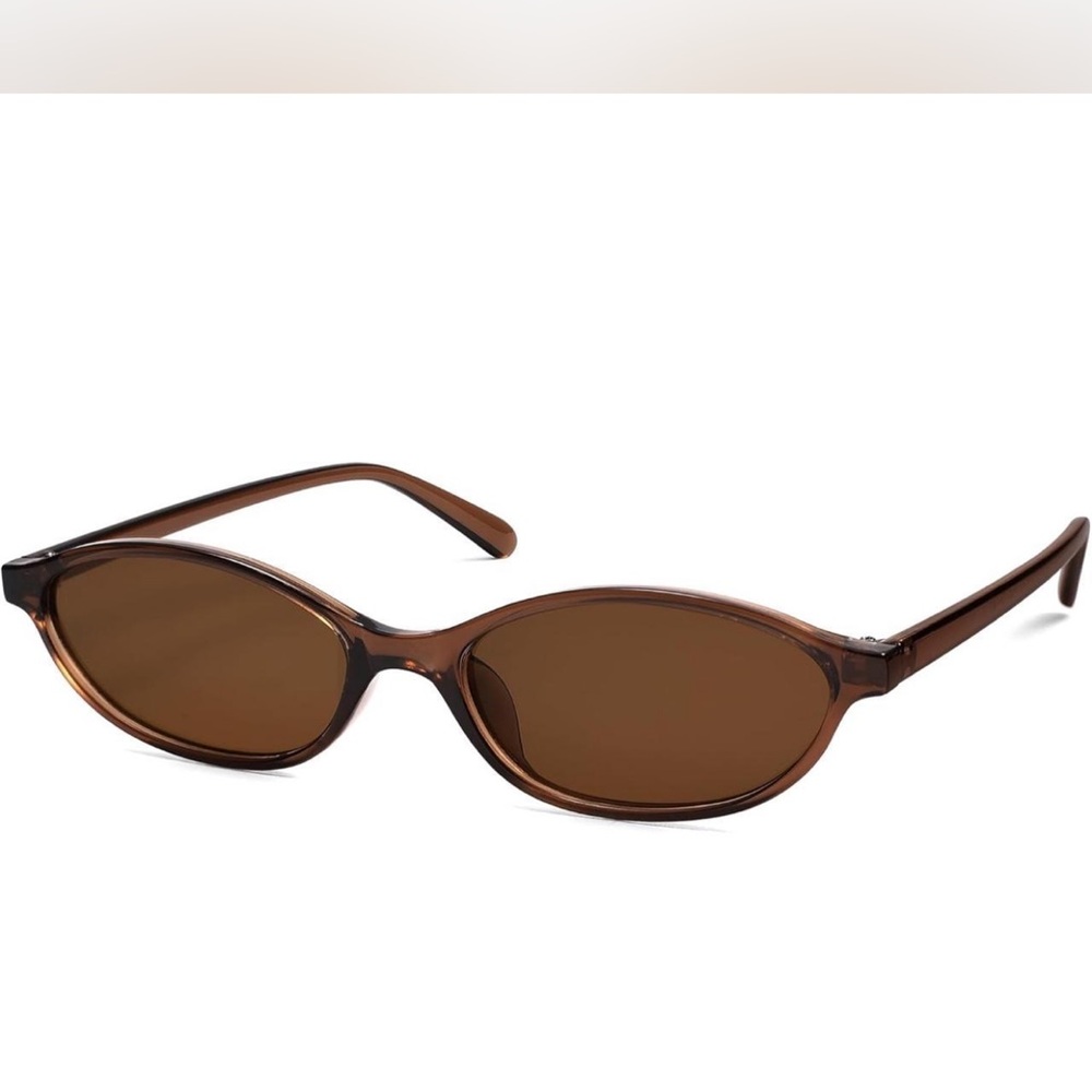 Brown Oval Sunglasses